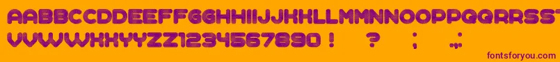 Complained Font – Purple Fonts on Orange Background