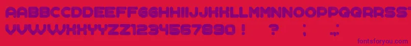 Complained Font – Purple Fonts on Red Background