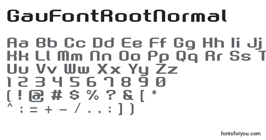 GauFontRootNormal Font – alphabet, numbers, special characters