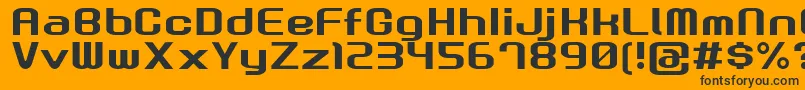 GauFontRootNormal Font – Black Fonts on Orange Background