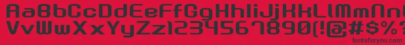 GauFontRootNormal Font – Black Fonts on Red Background