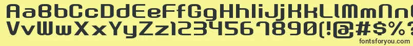 GauFontRootNormal Font – Black Fonts on Yellow Background