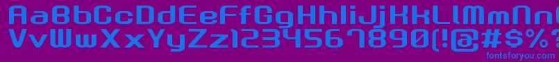 GauFontRootNormal Font – Blue Fonts on Purple Background