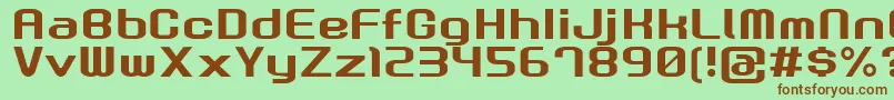 GauFontRootNormal Font – Brown Fonts on Green Background