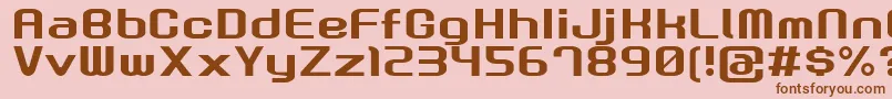 GauFontRootNormal Font – Brown Fonts on Pink Background