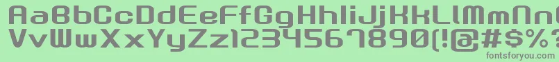 GauFontRootNormal Font – Gray Fonts on Green Background