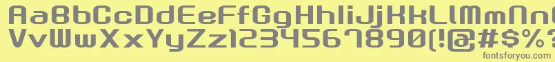 GauFontRootNormal Font – Gray Fonts on Yellow Background