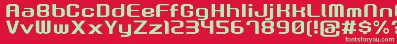 GauFontRootNormal Font – Green Fonts on Red Background