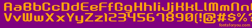 フォントGauFontRootNormal – 紫色の背景にオレンジのフォント