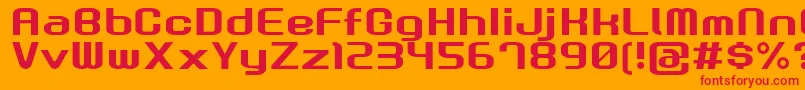 GauFontRootNormal Font – Red Fonts on Orange Background