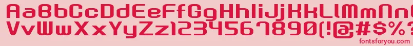 GauFontRootNormal Font – Red Fonts on Pink Background