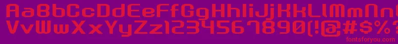 GauFontRootNormal Font – Red Fonts on Purple Background