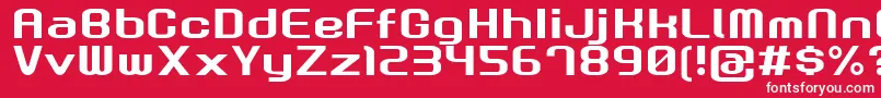 GauFontRootNormal Font – White Fonts on Red Background