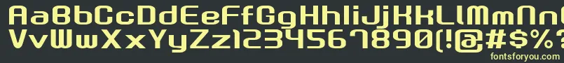 フォントGauFontRootNormal – 黒い背景に黄色の文字