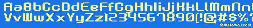 GauFontRootNormal Font – Yellow Fonts on Blue Background