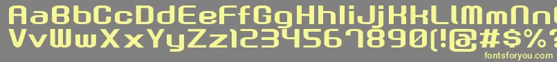 GauFontRootNormal Font – Yellow Fonts on Gray Background