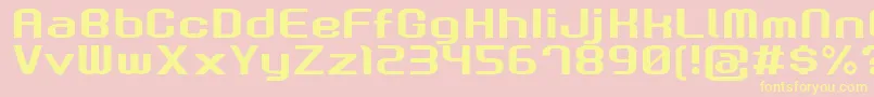 GauFontRootNormal Font – Yellow Fonts on Pink Background