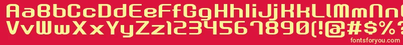 GauFontRootNormal Font – Yellow Fonts on Red Background