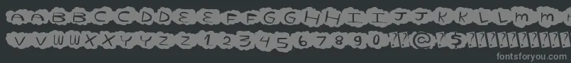 Cloudhome Font – Gray Fonts on Black Background