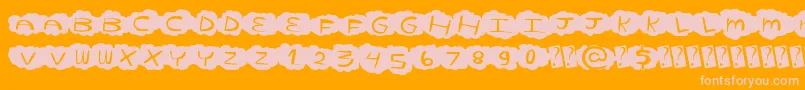 Cloudhome Font – Pink Fonts on Orange Background