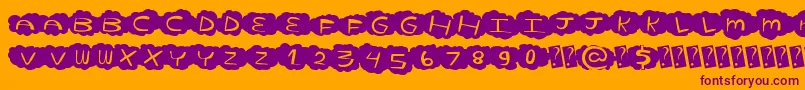 Cloudhome Font – Purple Fonts on Orange Background