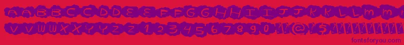 Cloudhome Font – Purple Fonts on Red Background