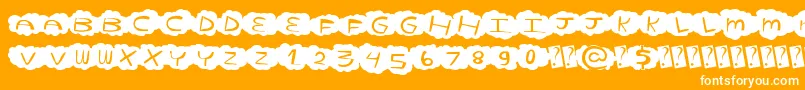 Cloudhome Font – White Fonts on Orange Background