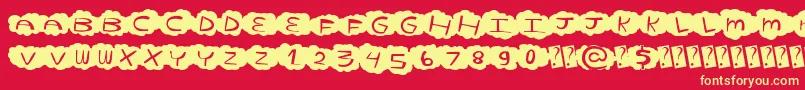 Cloudhome Font – Yellow Fonts on Red Background