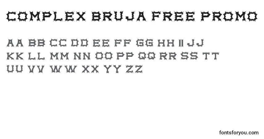 Czcionka Complex bruja free promo    – alfabet, cyfry, specjalne znaki