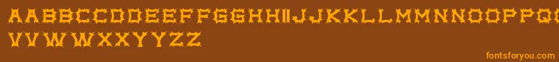 Шрифт complex bruja free promo    – оранжевые шрифты на коричневом фоне