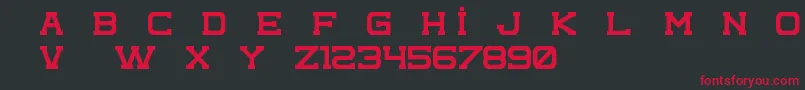 Complex v15 Free Font – Red Fonts on Black Background