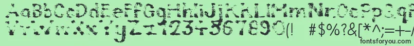 Compostable Font – Black Fonts on Green Background