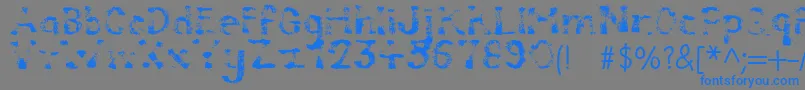 Compostable Font – Blue Fonts on Gray Background