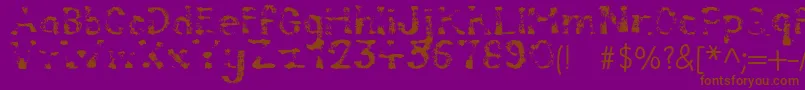 Шрифт Compostable – коричневые шрифты на фиолетовом фоне