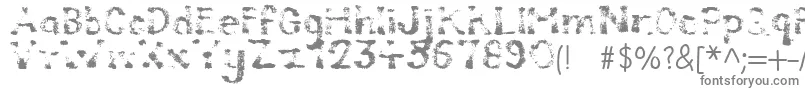 Compostable-fontti – harmaat kirjasimet valkoisella taustalla