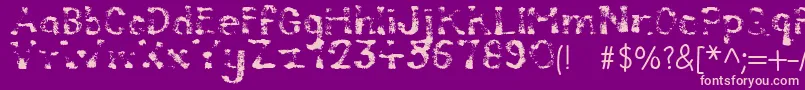 Compostable Font – Pink Fonts on Purple Background