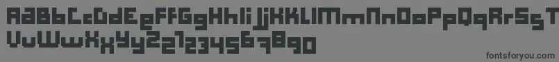 フォントComputer Aid   Bold   Dker – 黒い文字の灰色の背景