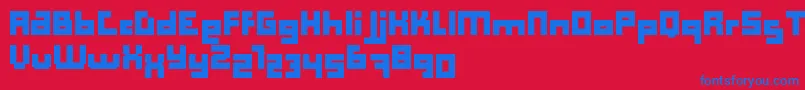 Computer Aid   Bold   Dker Font – Blue Fonts on Red Background