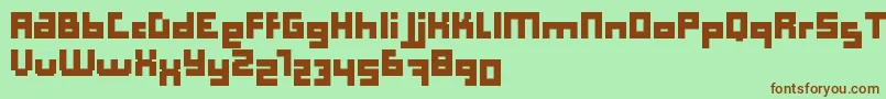 Computer Aid   Bold   Dker Font – Brown Fonts on Green Background