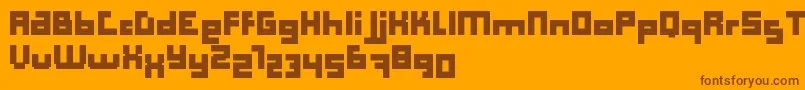 Czcionka Computer Aid   Bold   Dker – brązowe czcionki na pomarańczowym tle