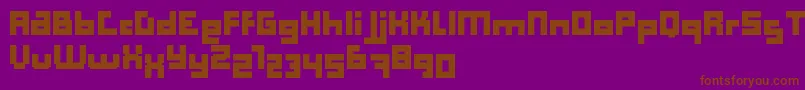 Computer Aid   Bold   Dker Font – Brown Fonts on Purple Background