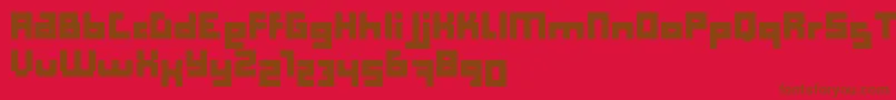 Computer Aid   Bold   Dker Font – Brown Fonts on Red Background