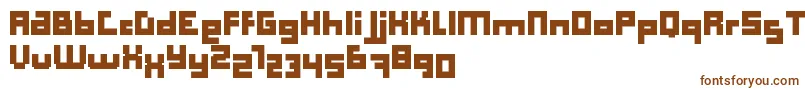 Computer Aid   Bold   Dker-Schriftart – Braune Schriften auf weißem Hintergrund