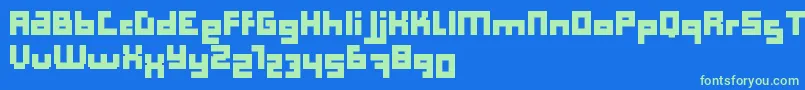 Computer Aid   Bold   Dker Font – Green Fonts on Blue Background