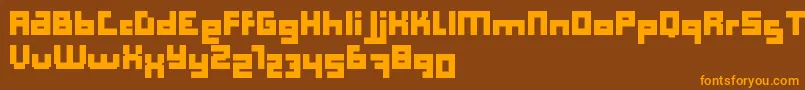 Computer Aid   Bold   Dker Font – Orange Fonts on Brown Background