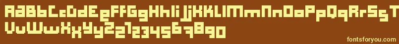 Computer Aid   Bold   Dker-fontti – keltaiset fontit ruskealla taustalla