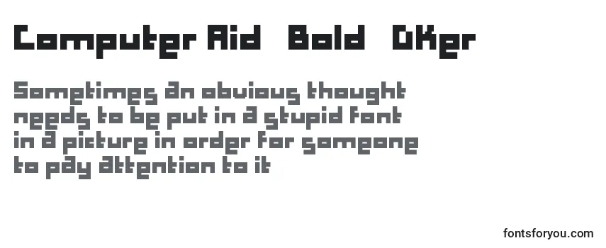Шрифт Computer Aid   Bold   Dker