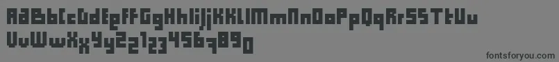 フォントComputer Aid   Condensed   Dker – 黒い文字の灰色の背景
