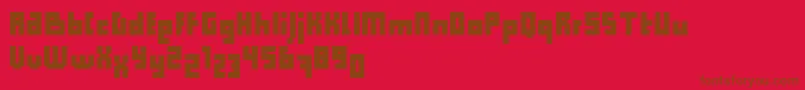 Computer Aid   Condensed   Dker Font – Brown Fonts on Red Background