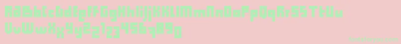 Computer Aid   Condensed   Dker Font – Green Fonts on Pink Background